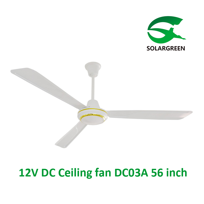 12V ACDC Rechargeable Solar Ceiling Fan with BLDC Brushless DC Motor