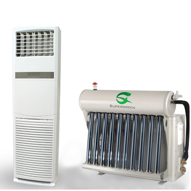 Floor stand Type Hybrid Solar thermal Air Conditioner with Vacuum Tubes Saving 30%-50%