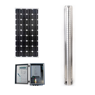 DC Power solar submersible Water pump with full stainless stell and MPPT solar controller