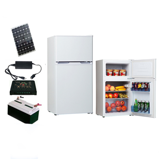 50L-300L 12V/24V DC Solar Off Grid Fridge Refrigerator with 24 Hours Back up