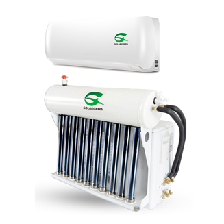 Hybrid Solar thermal Air Conditioner with Vacuum Tubes Saving 30%-50%