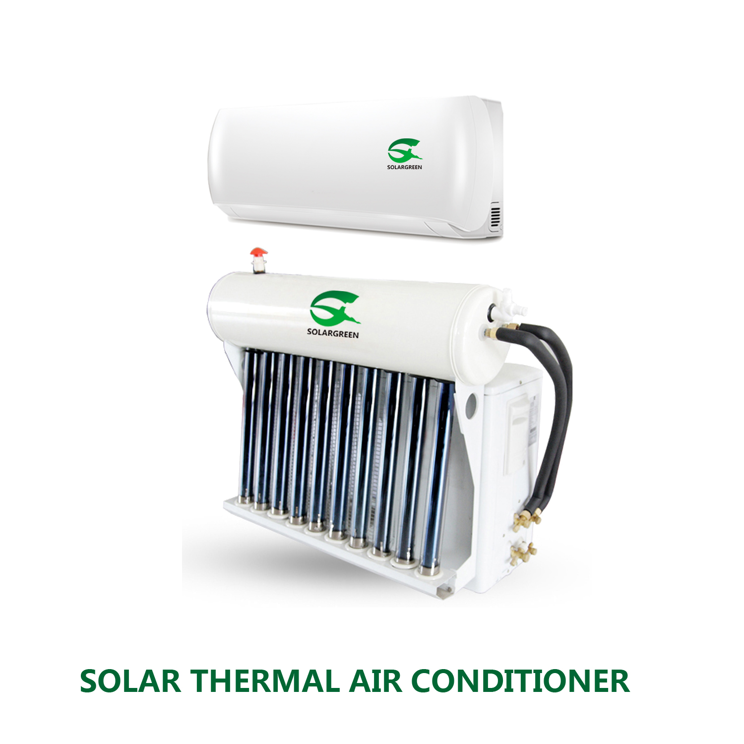 Hybrid Solar thermal Air Conditioner with Vacuum Tubes Saving 30%-50%